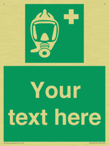 Custom sign safe condition Emergency escape breathing device